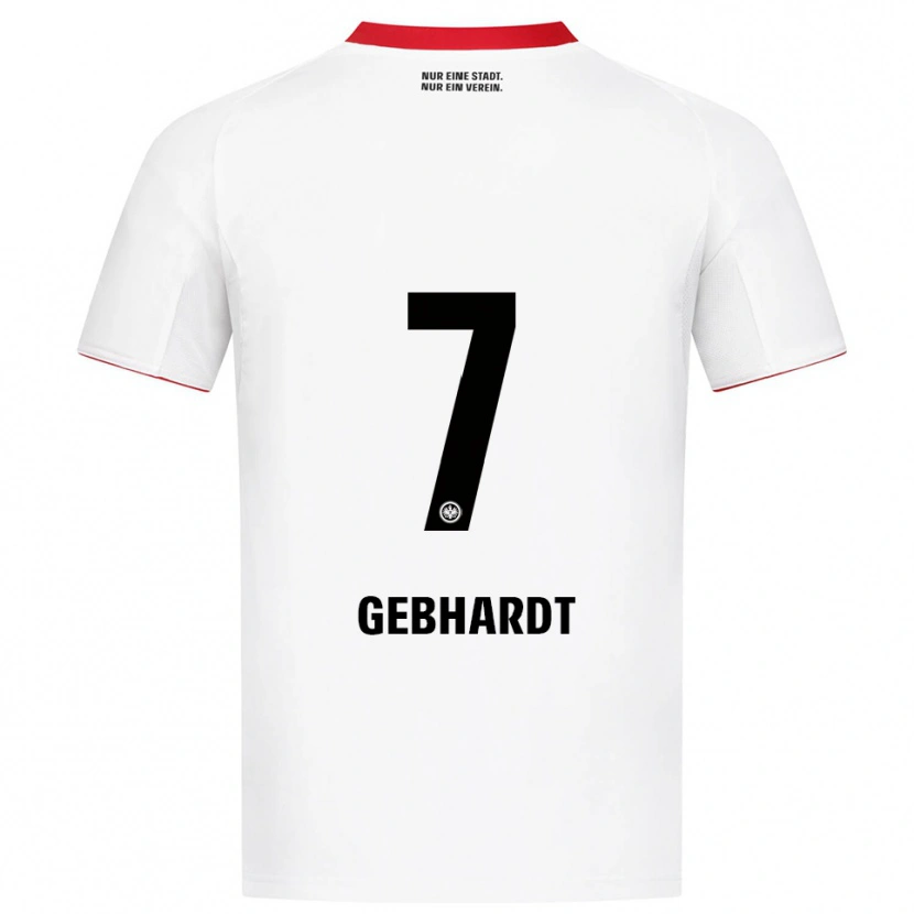Danxen Mujer Camiseta Luca Gebhardt #7 Blanco Rojo 2ª Equipación 2025/26 La Camisa
