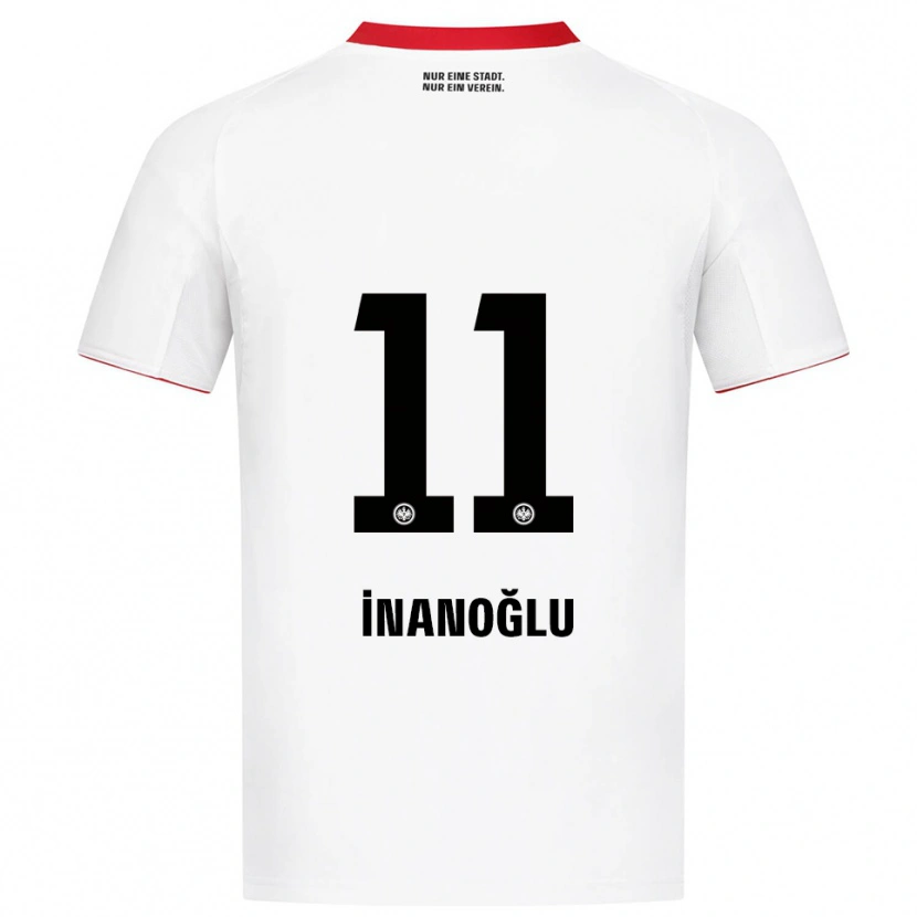 Danxen Mujer Camiseta Kaan İnanoğlu #11 Blanco Rojo 2ª Equipación 2025/26 La Camisa
