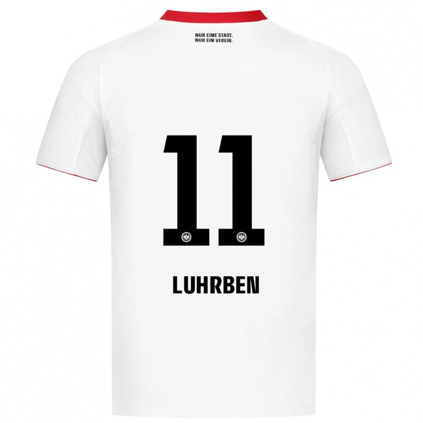 Danxen Mujer Camiseta Nina Lührßen #11 Blanco Rojo 2ª Equipación 2025/26 La Camisa