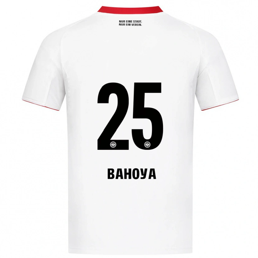 Danxen Mujer Camiseta Paul Bahoya #25 Blanco Rojo 2ª Equipación 2025/26 La Camisa