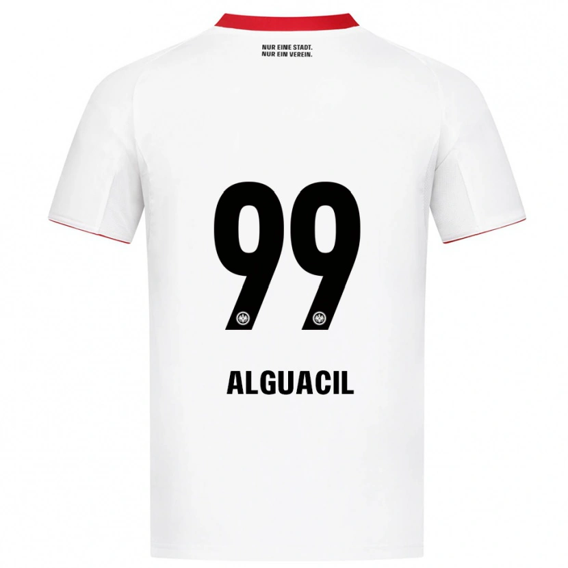 Danxen Mujer Camiseta Ainhoa Alguacil #99 Blanco Rojo 2ª Equipación 2025/26 La Camisa