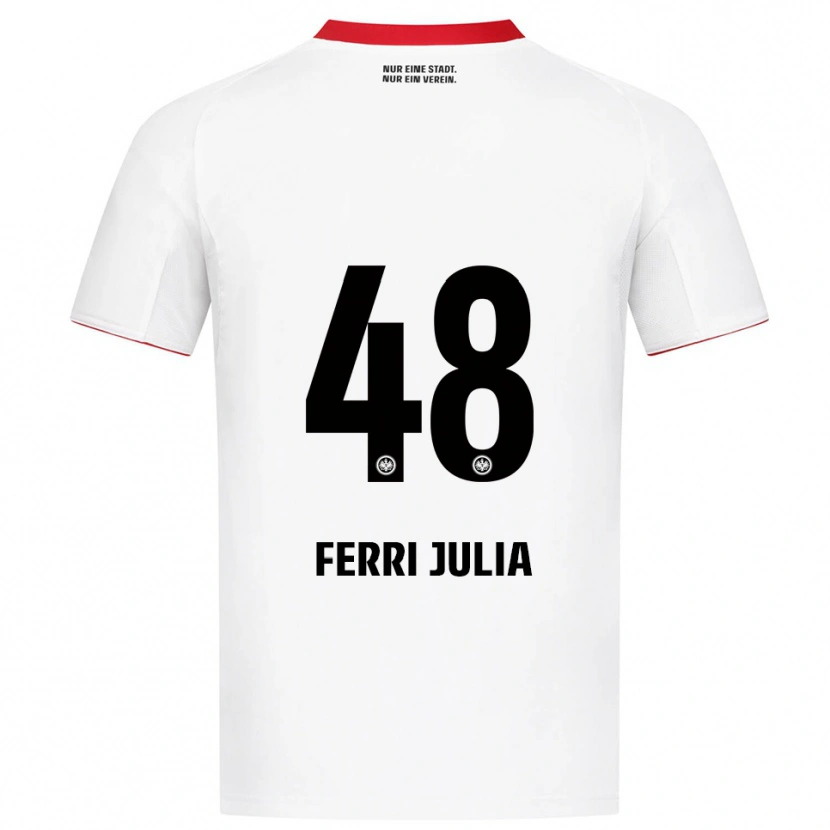 Danxen Mujer Camiseta Nacho Ferri #48 Blanco Rojo 2ª Equipación 2025/26 La Camisa