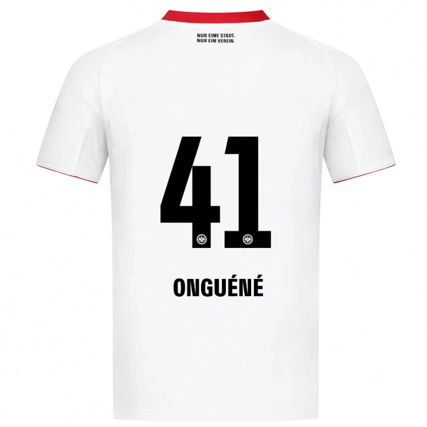 Danxen Mujer Camiseta Jérôme Onguéné #41 Blanco Rojo 2ª Equipación 2025/26 La Camisa
