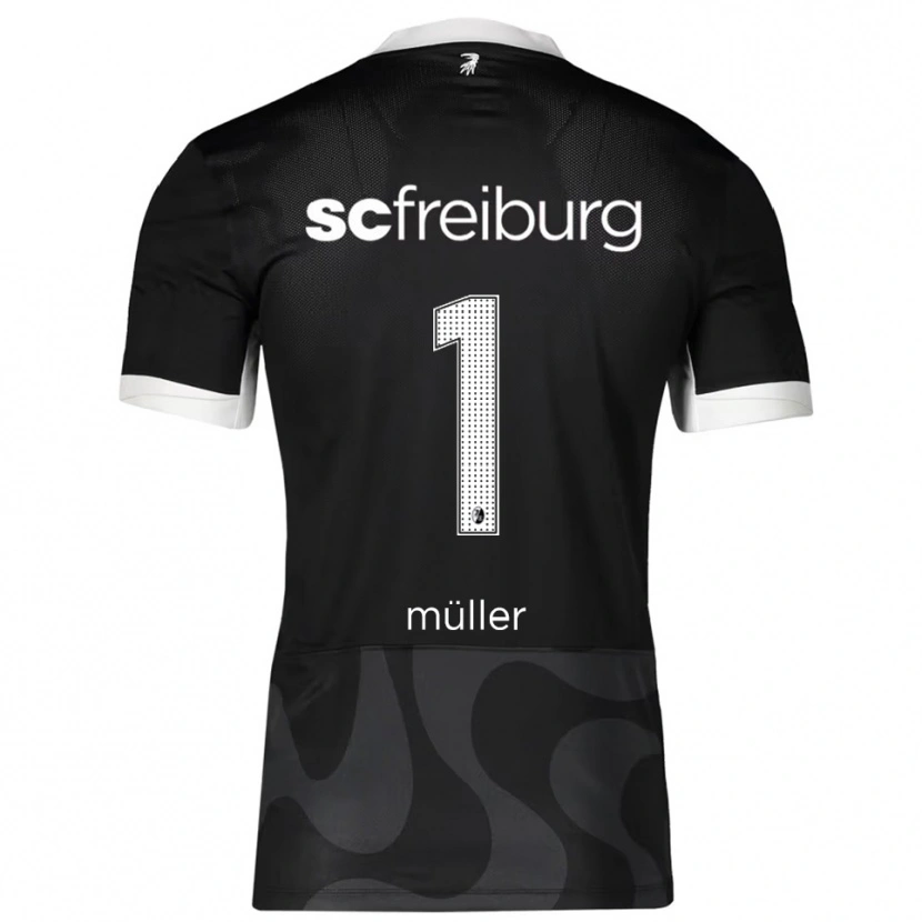 Danxen Mujer Camiseta Philipp Müller #1 Negro Blanco 2ª Equipación 2025/26 La Camisa
