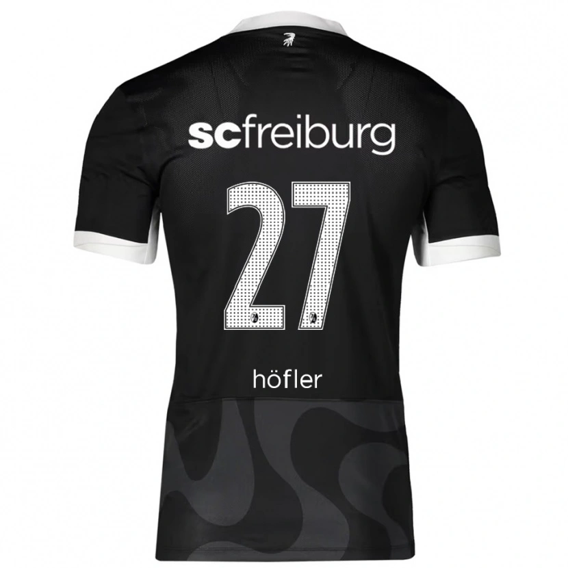 Danxen Mujer Camiseta Nicolas Höfler #27 Negro Blanco 2ª Equipación 2025/26 La Camisa
