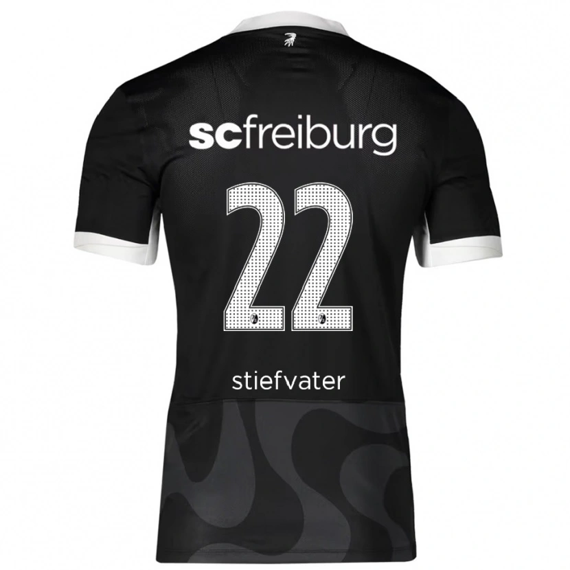 Danxen Mujer Camiseta Max Stiefvater #22 Negro Blanco 2ª Equipación 2025/26 La Camisa