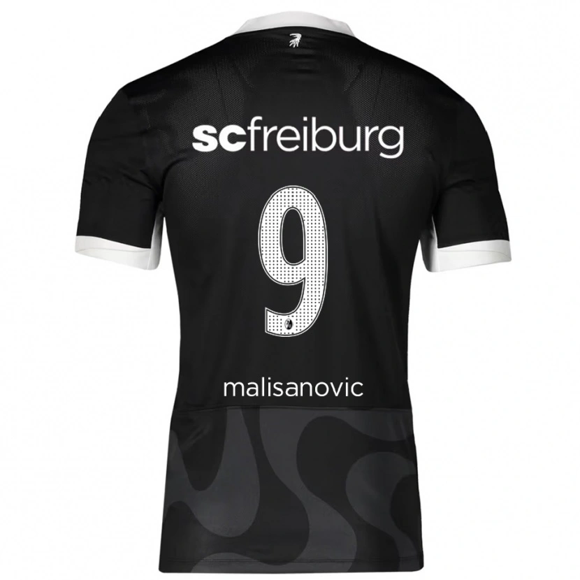 Danxen Mujer Camiseta Darko Malisanovic #9 Negro Blanco 2ª Equipación 2025/26 La Camisa