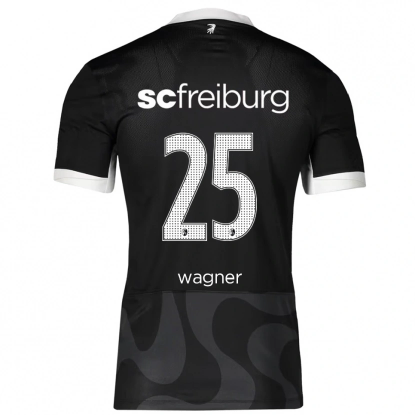 Danxen Mujer Camiseta Noah Wagner #25 Negro Blanco 2ª Equipación 2025/26 La Camisa