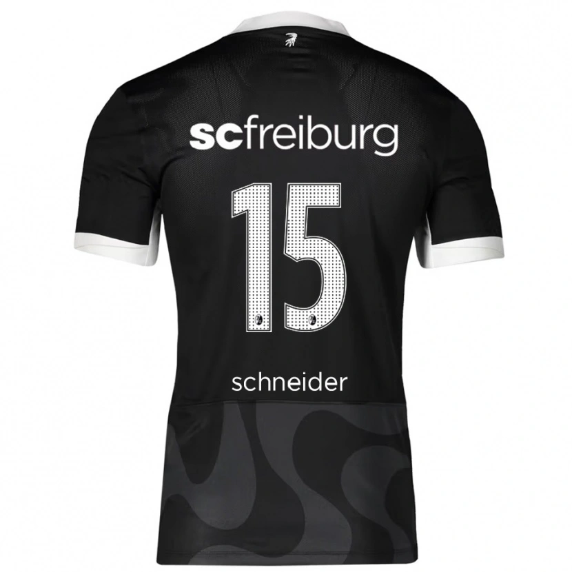 Danxen Mujer Camiseta Maj Schneider #15 Negro Blanco 2ª Equipación 2025/26 La Camisa