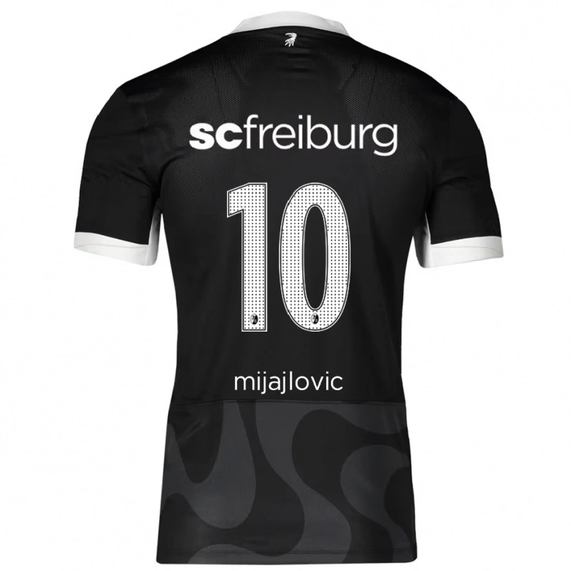 Danxen Mujer Camiseta Mladen Mijajlovic #10 Negro Blanco 2ª Equipación 2025/26 La Camisa