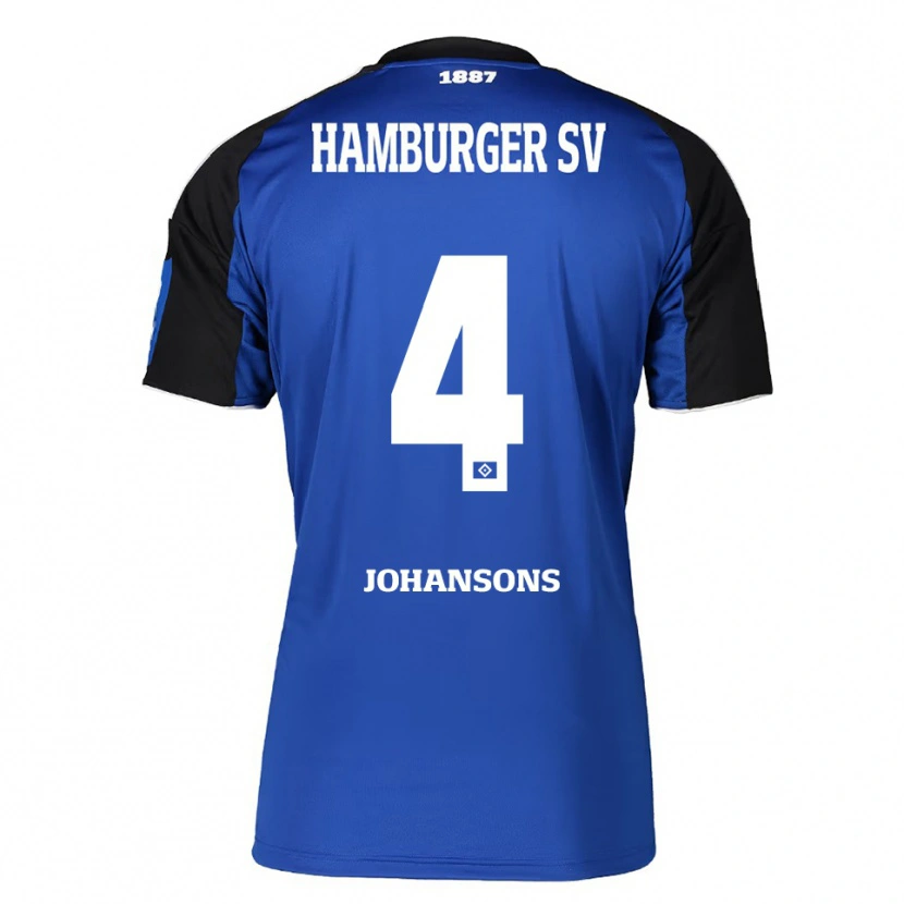 Danxen Mujer Camiseta Paul Johansons #4 Azul Negro 2ª Equipación 2025/26 La Camisa