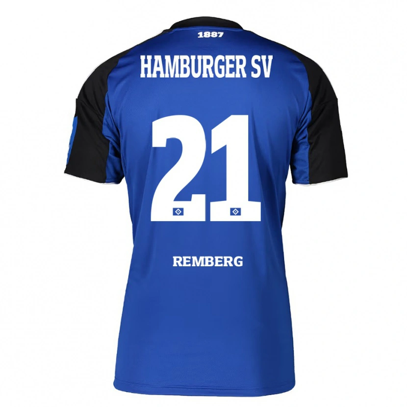 Danxen Mujer Camiseta Nicolai Remberg #21 Azul Negro 2ª Equipación 2025/26 La Camisa