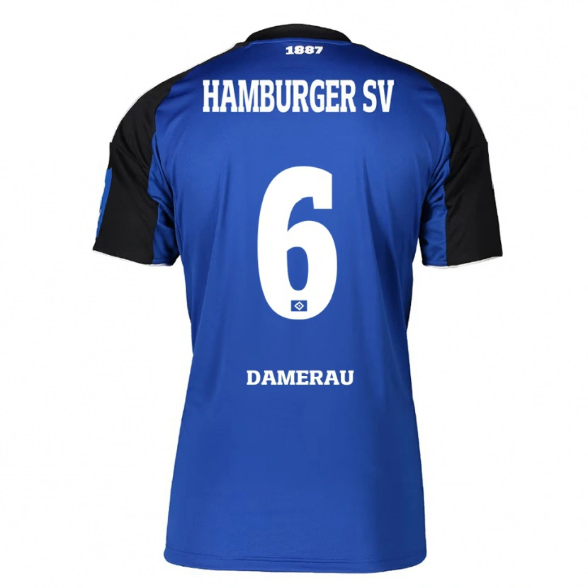 Danxen Mujer Camiseta Alexander Werner Damerau #6 Azul Negro 2ª Equipación 2025/26 La Camisa