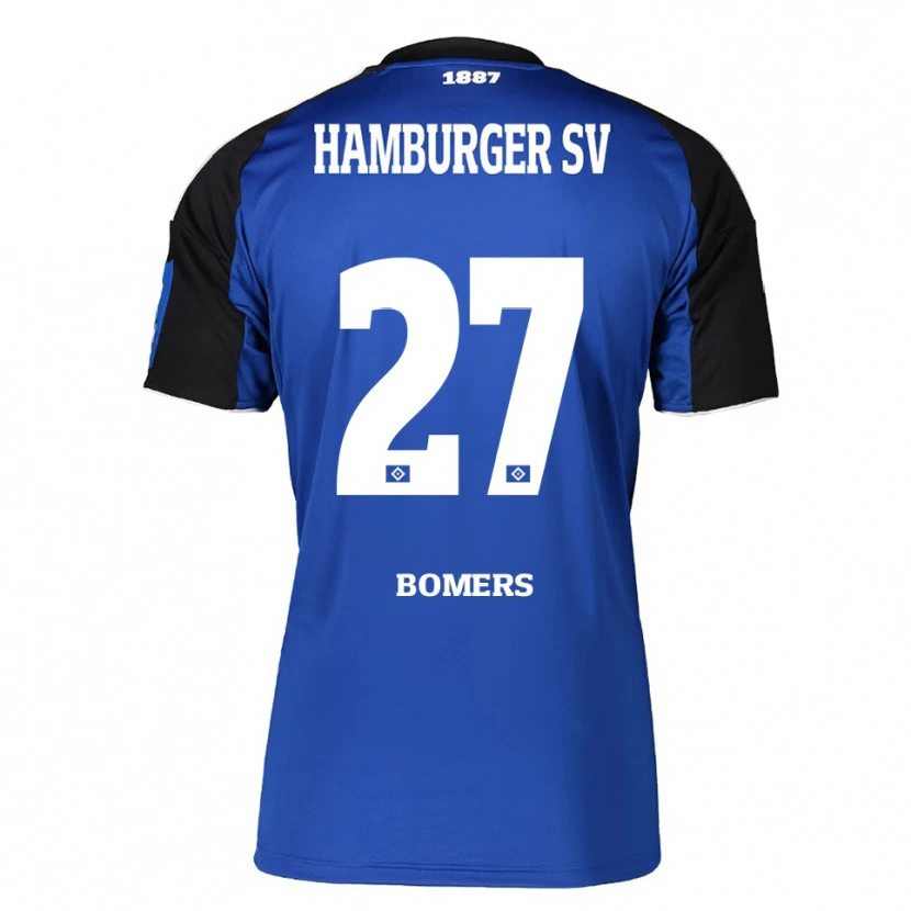 Danxen Mujer Camiseta Henrik Bomers #27 Azul Negro 2ª Equipación 2025/26 La Camisa