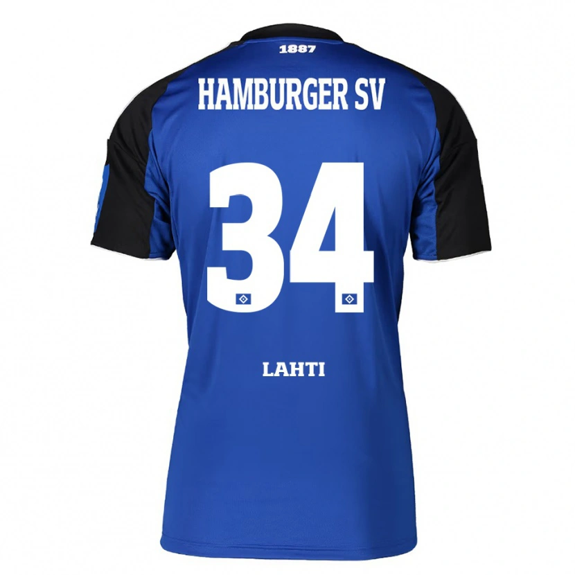 Danxen Mujer Camiseta Elias Lahti #34 Azul Negro 2ª Equipación 2025/26 La Camisa