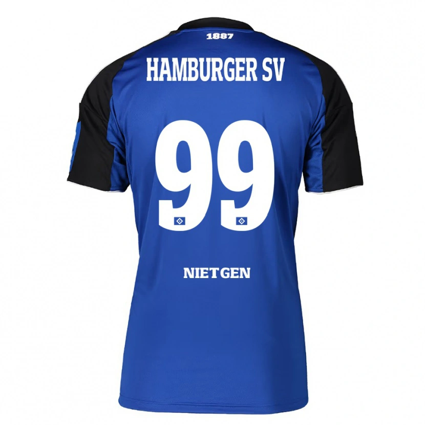 Danxen Mujer Camiseta Marvin Nietgen #99 Azul Negro 2ª Equipación 2025/26 La Camisa