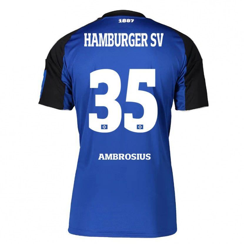 Danxen Mujer Camiseta Stephan Ambrosius #35 Azul Negro 2ª Equipación 2025/26 La Camisa