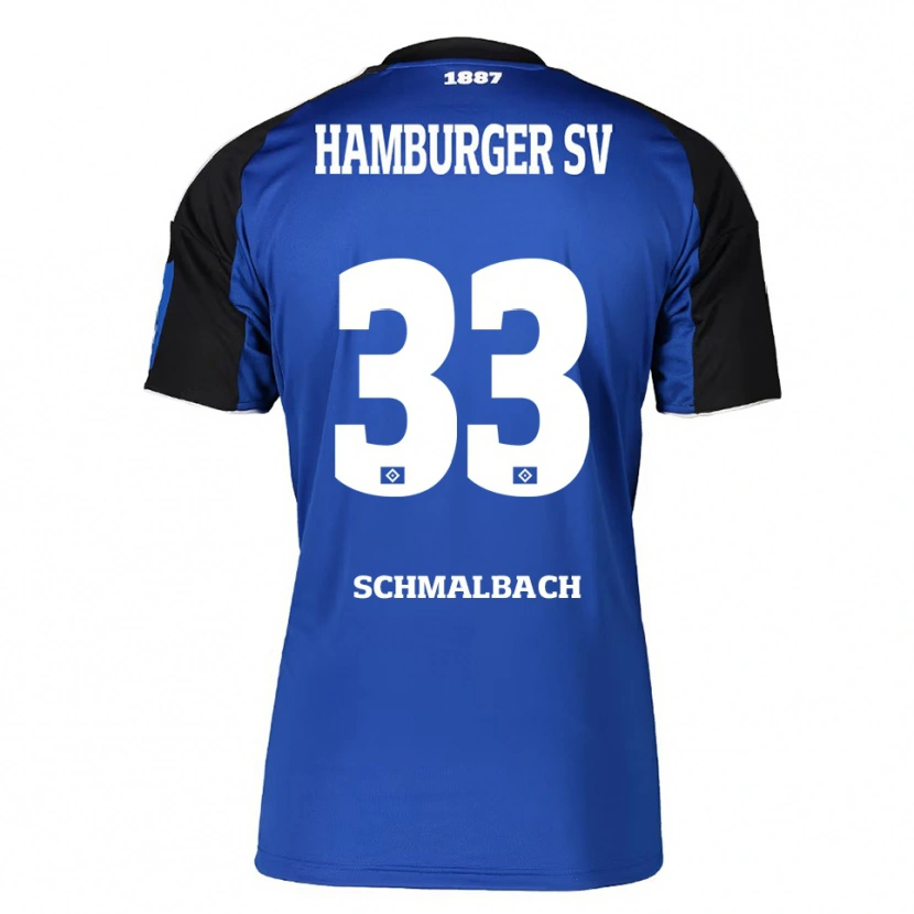 Danxen Mujer Camiseta Sebastian Schmalbach #33 Azul Negro 2ª Equipación 2025/26 La Camisa