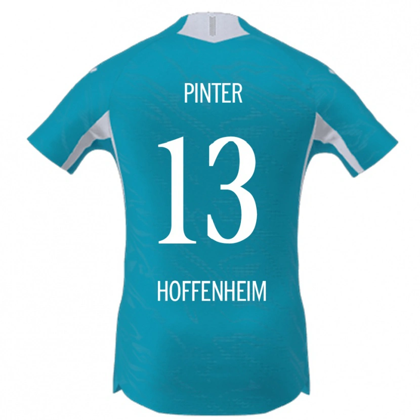 Danxen Mujer Camiseta Valentein Pinter #13 Azul Cielo 2ª Equipación 2025/26 La Camisa