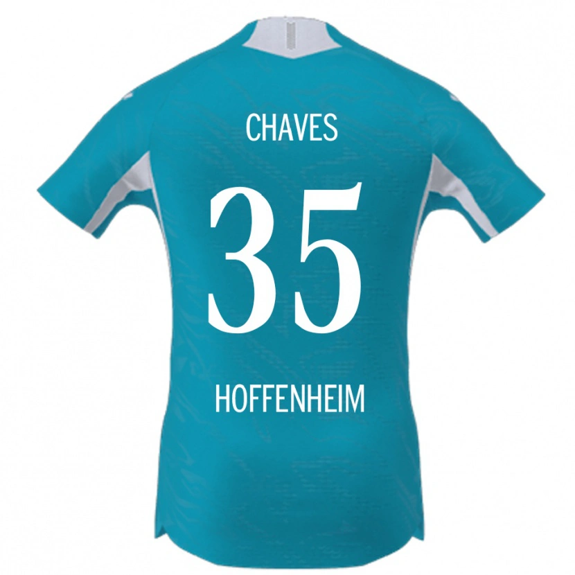 Danxen Mujer Camiseta Arthur Chaves #35 Azul Cielo 2ª Equipación 2025/26 La Camisa