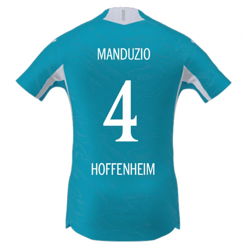 Danxen Mujer Camiseta Mattia Manduzio #4 Azul Cielo 2ª Equipación 2025/26 La Camisa