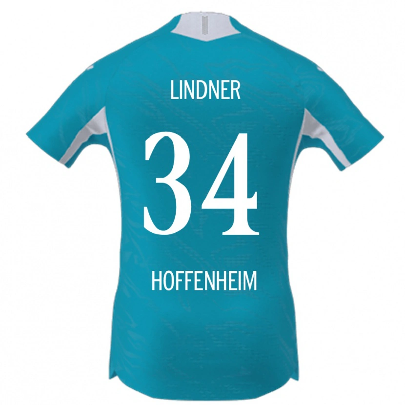 Danxen Mujer Camiseta Sophie Lindner #34 Azul Cielo 2ª Equipación 2025/26 La Camisa