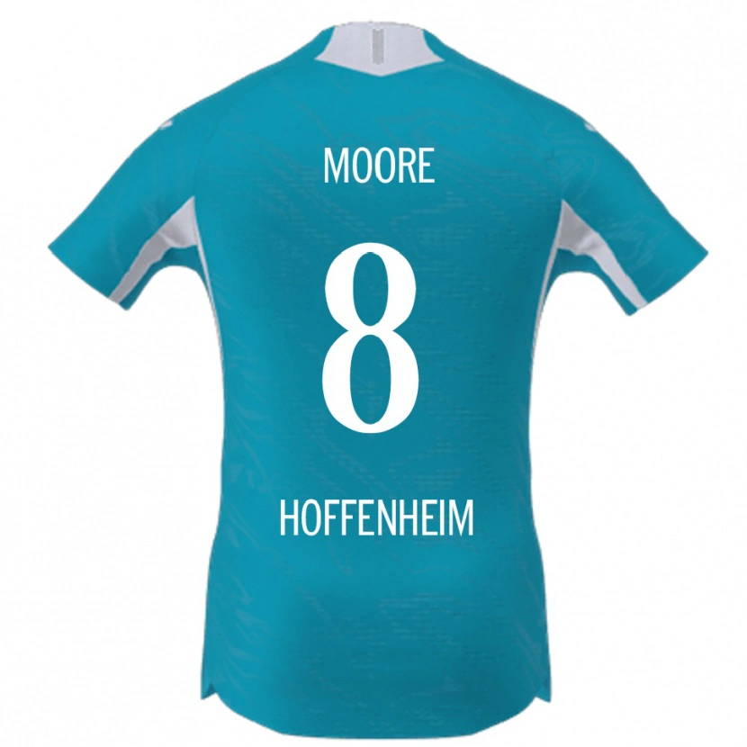Danxen Mujer Camiseta Matthew Moore #8 Azul Cielo 2ª Equipación 2025/26 La Camisa