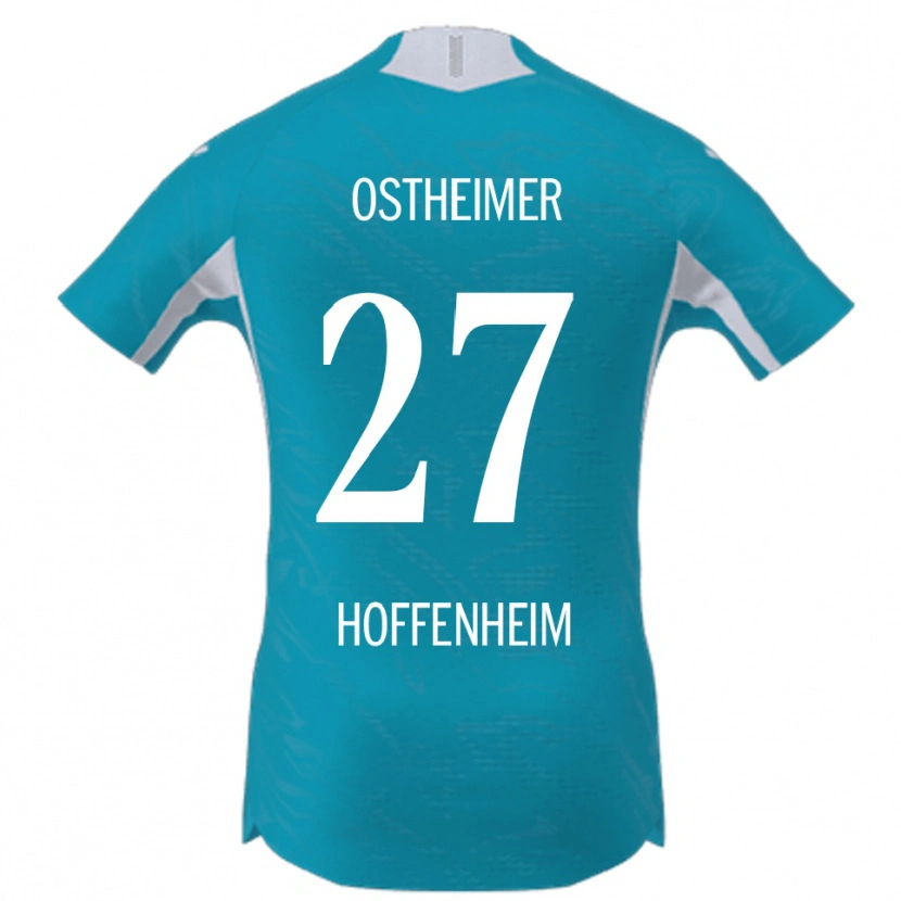 Danxen Mujer Camiseta Nevio Ostheimer #27 Azul Cielo 2ª Equipación 2025/26 La Camisa