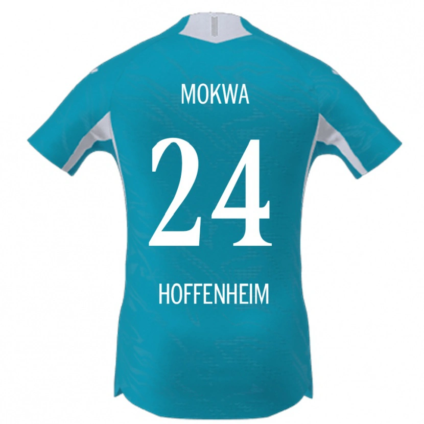 Danxen Mujer Camiseta David Mokwa #24 Azul Cielo 2ª Equipación 2025/26 La Camisa