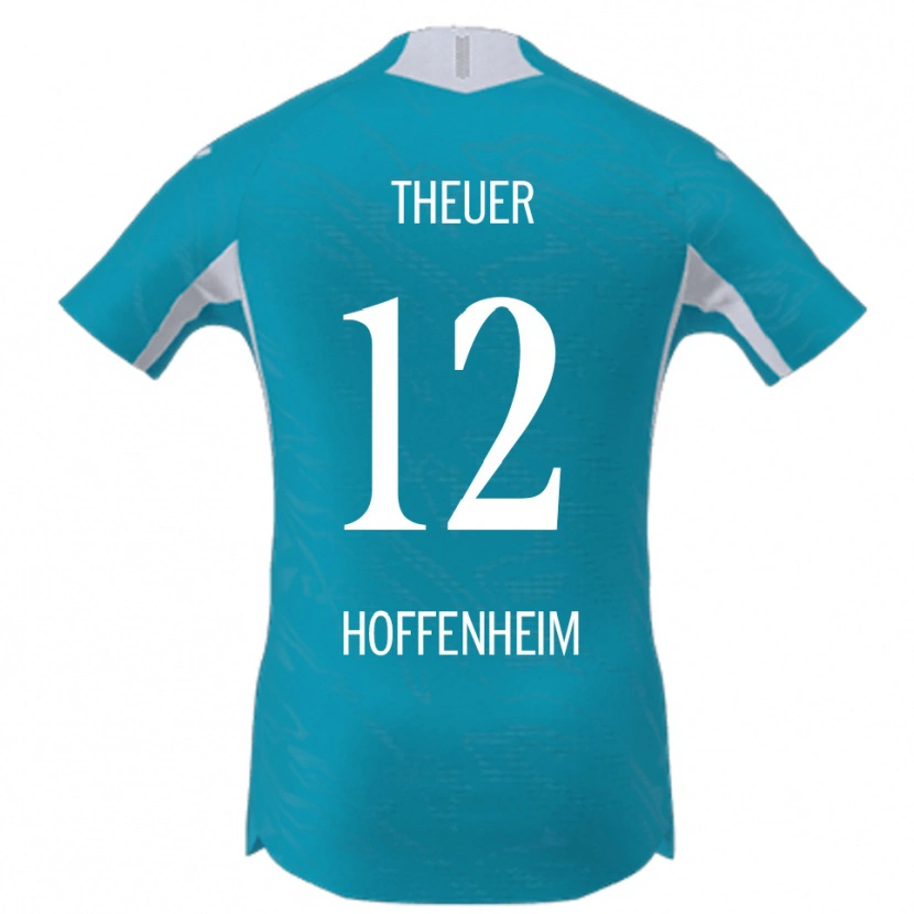Danxen Mujer Camiseta Maximilian Theuer #12 Azul Cielo 2ª Equipación 2025/26 La Camisa