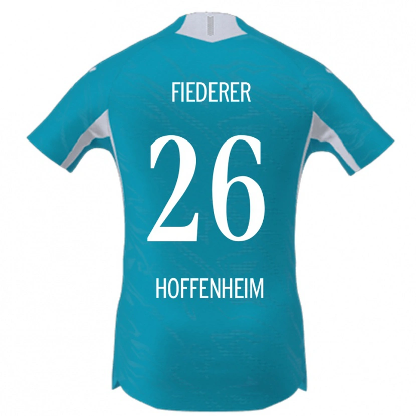 Danxen Mujer Camiseta Tom Fiederer #26 Azul Cielo 2ª Equipación 2025/26 La Camisa
