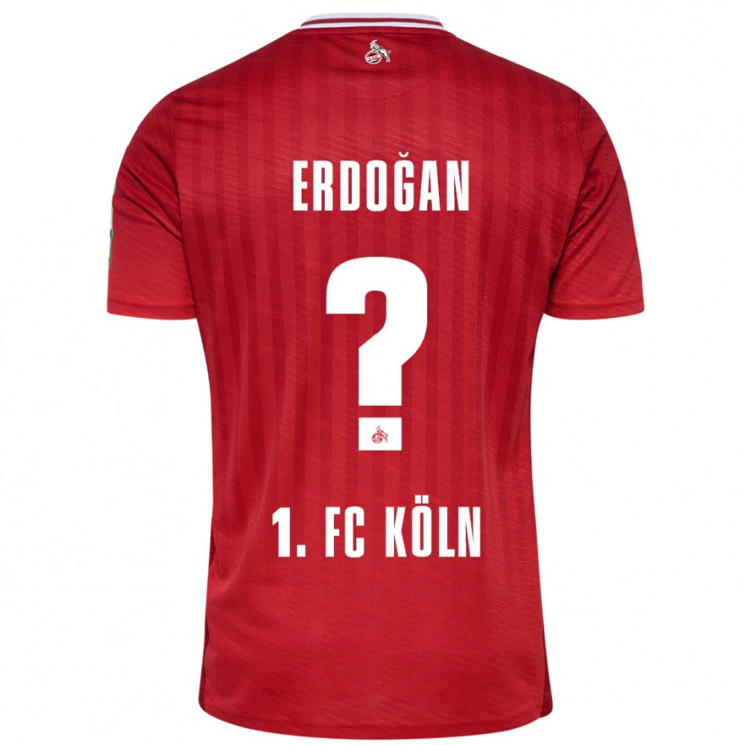 Danxen Mujer Camiseta Eymen Erdoğan #0 Rojo Blanco 2ª Equipación 2025/26 La Camisa