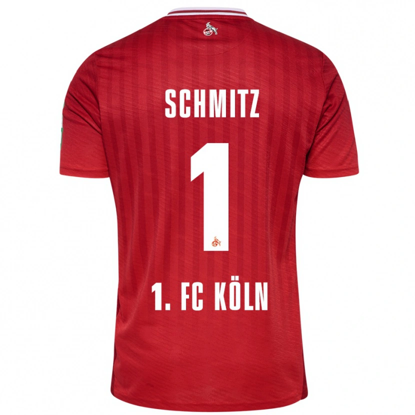 Danxen Mujer Camiseta Lisa Schmitz #1 Rojo Blanco 2ª Equipación 2025/26 La Camisa