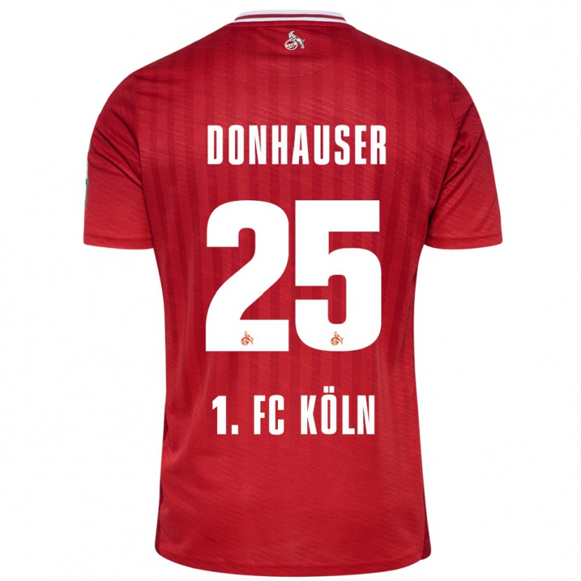 Danxen Mujer Camiseta Laura Donhauser #25 Rojo Blanco 2ª Equipación 2025/26 La Camisa