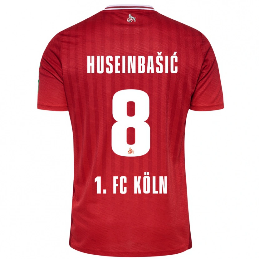 Danxen Mujer Camiseta Denis Huseinbasic #8 Rojo Blanco 2ª Equipación 2025/26 La Camisa