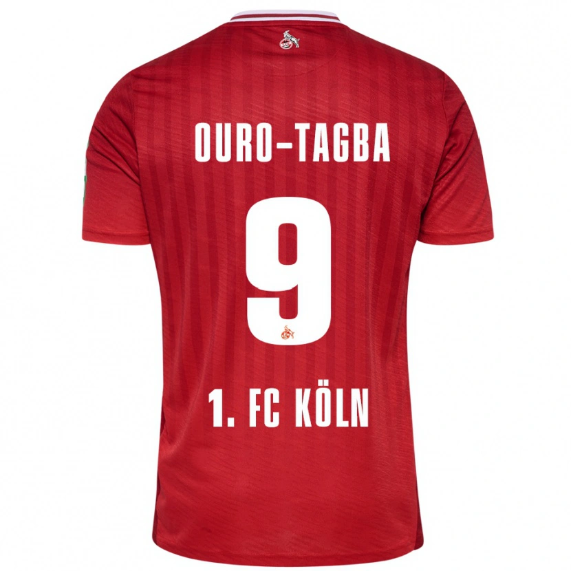 Danxen Mujer Camiseta Mansour Ouro-Tagba #9 Rojo Blanco 2ª Equipación 2025/26 La Camisa