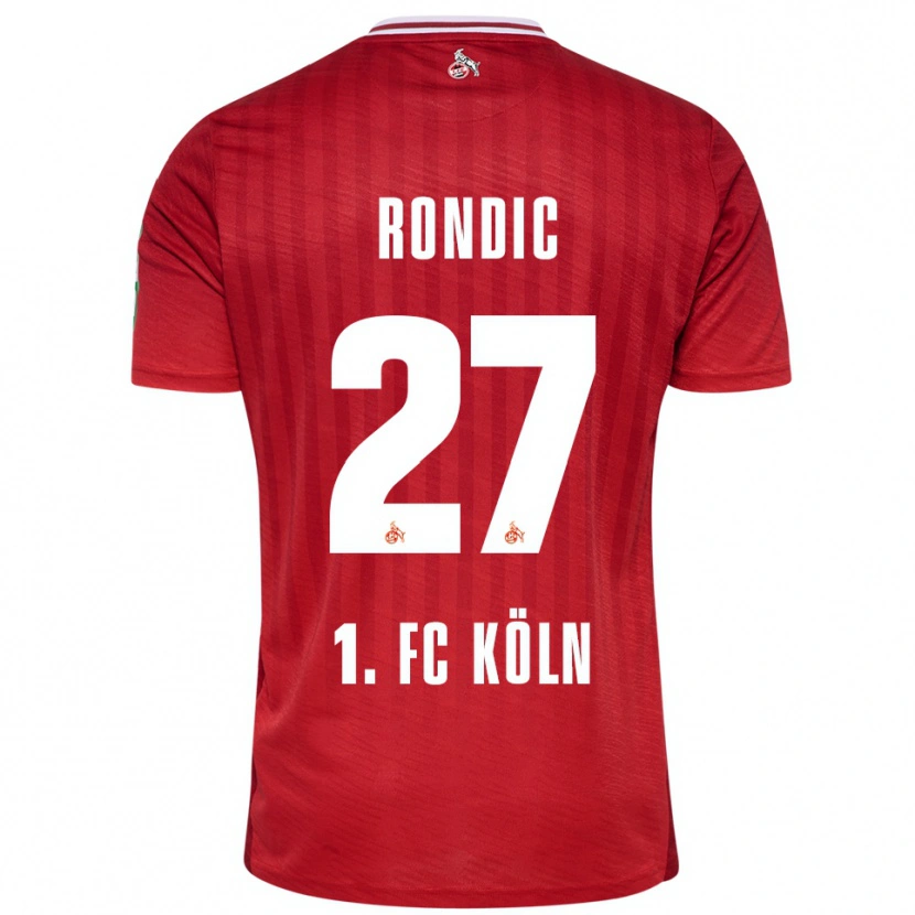 Danxen Mujer Camiseta Imad Rondic #27 Rojo Blanco 2ª Equipación 2025/26 La Camisa