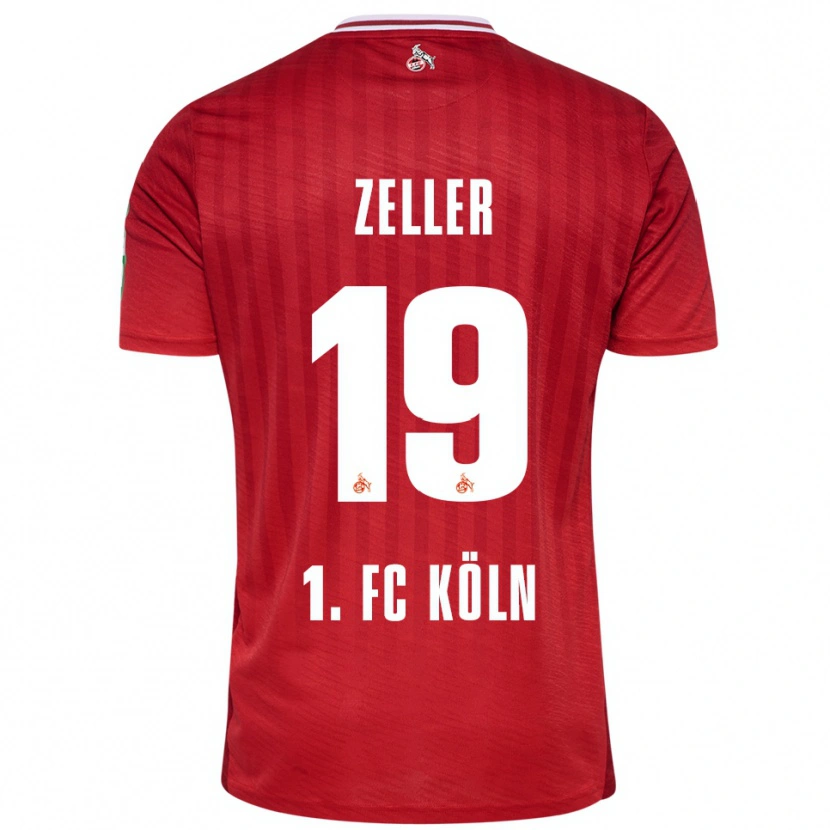 Danxen Mujer Camiseta Dóra Zeller #19 Rojo Blanco 2ª Equipación 2025/26 La Camisa