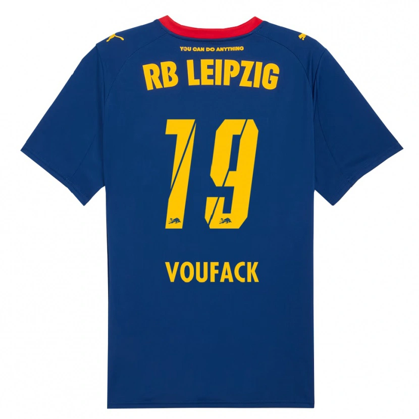 Danxen Mujer Camiseta Lionel Voufack #19 Marino Rojo 2ª Equipación 2025/26 La Camisa