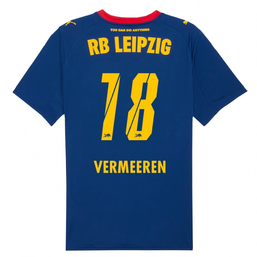 Danxen Mujer Camiseta Arthur Vermeeren #18 Marino Rojo 2ª Equipación 2025/26 La Camisa