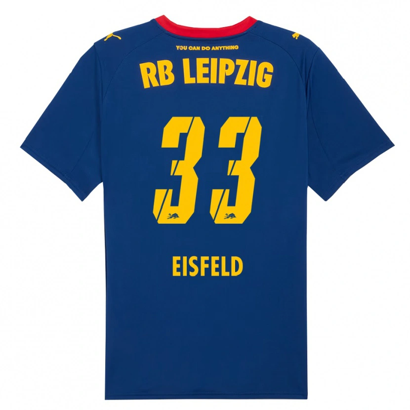 Danxen Mujer Camiseta Tom Eisfeld #33 Marino Rojo 2ª Equipación 2025/26 La Camisa