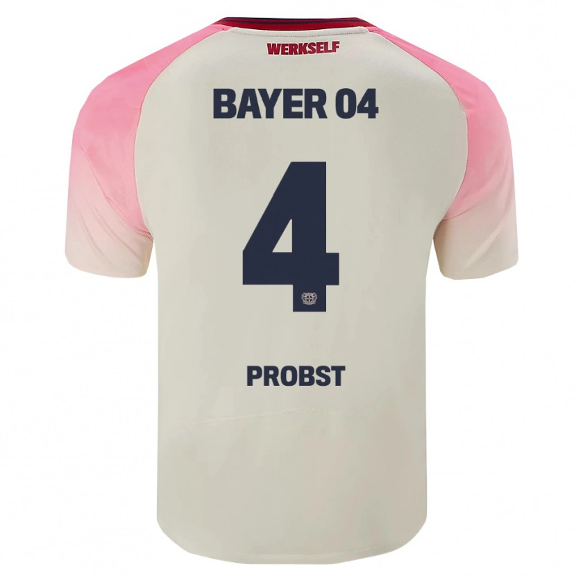 Danxen Mujer Camiseta Noah Probst #4 Rosa Blanquecino 2ª Equipación 2025/26 La Camisa