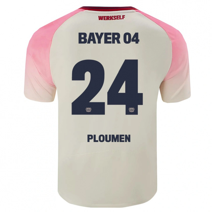 Danxen Mujer Camiseta Gilles Ploumen #24 Rosa Blanquecino 2ª Equipación 2025/26 La Camisa