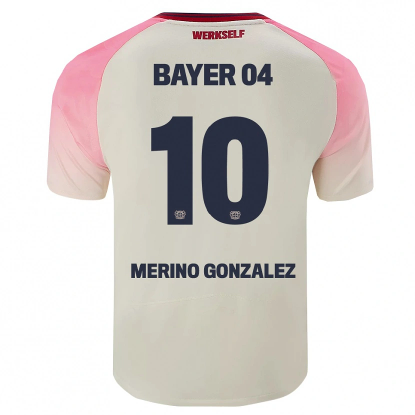 Danxen Mujer Camiseta Estrella Merino Gonzalez #10 Rosa Blanquecino 2ª Equipación 2025/26 La Camisa