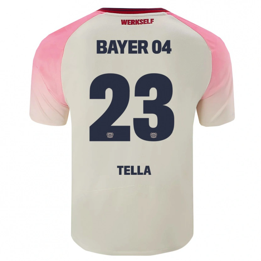 Danxen Mujer Camiseta Nathan Tella #23 Rosa Blanquecino 2ª Equipación 2025/26 La Camisa