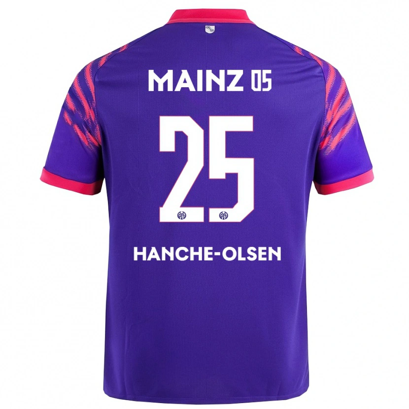 Danxen Mujer Camiseta Andreas Hanche-Olsen #25 Marino Rosa 2ª Equipación 2025/26 La Camisa