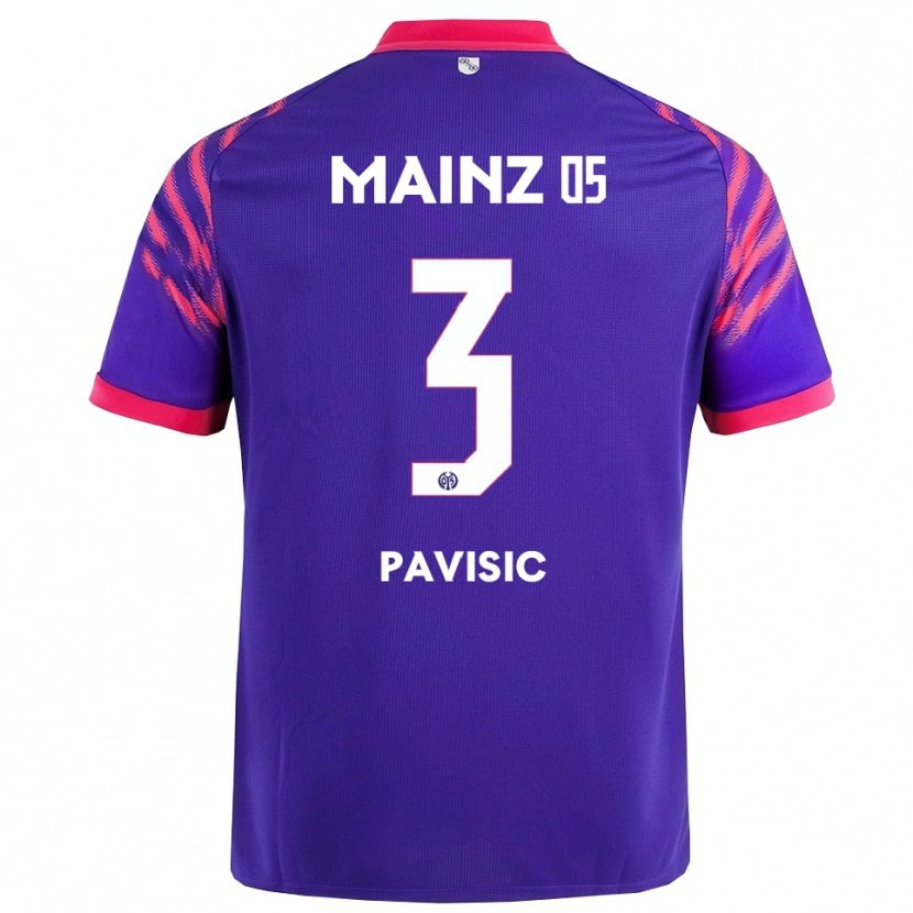 Danxen Mujer Camiseta Stjepan Pavisic #3 Marino Rosa 2ª Equipación 2025/26 La Camisa