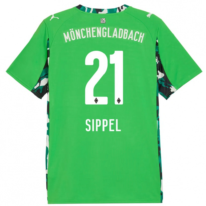Danxen Mujer Camiseta Tobias Sippel #21 Verde Negro 2ª Equipación 2025/26 La Camisa