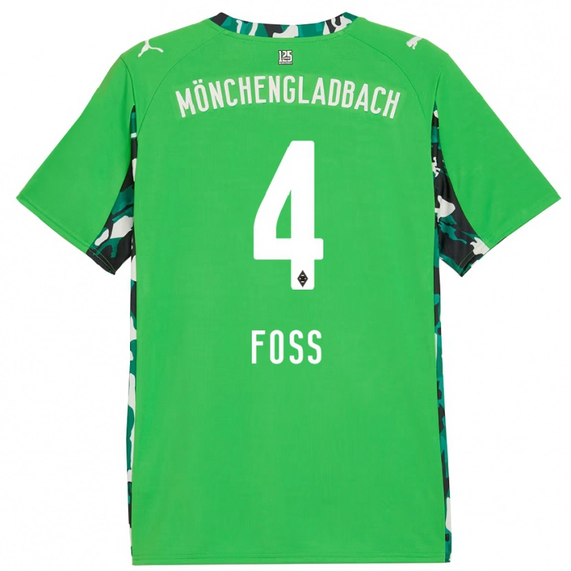 Danxen Mujer Camiseta Jonathan Foss #4 Verde Negro 2ª Equipación 2025/26 La Camisa