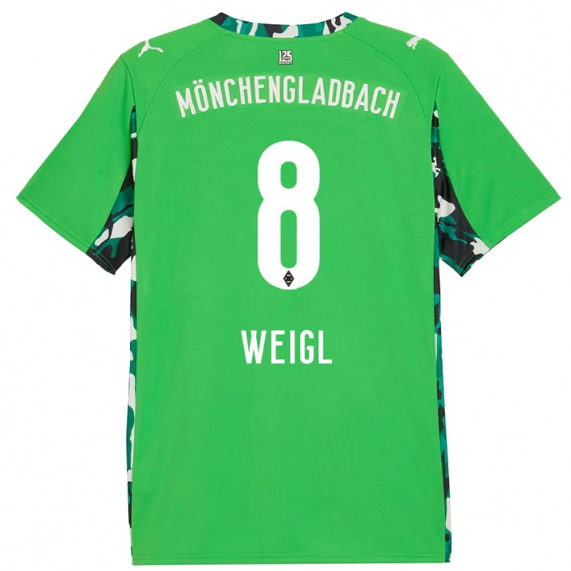 Danxen Mujer Camiseta Julian Weigl #8 Verde Negro 2ª Equipación 2025/26 La Camisa